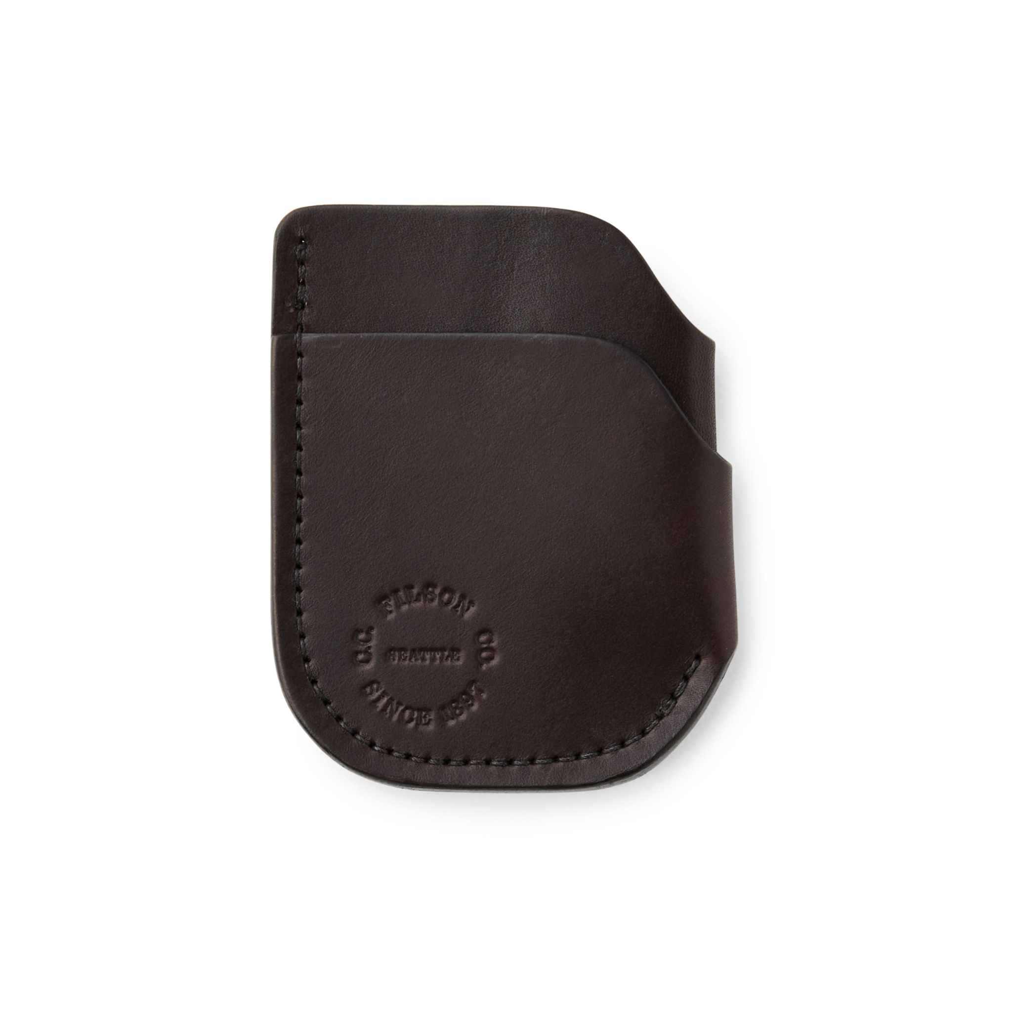 Bridle Leather Front Pocket Cash & Card Case - Brown Leather